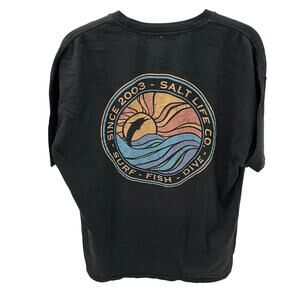 Salt Life Men's XL Big Sunset Surf Fish Dive Graphic Fishing Shirt